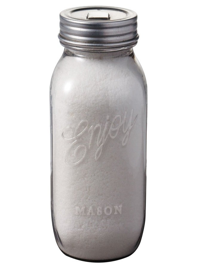 Chef'n Mason Jar Shaped Pepper Grinder and Salt or Sugar Shaker Set, Clear - Image 3